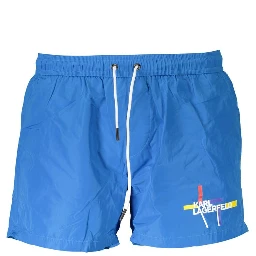 Azzurro Polyester Mens Swim Boxer