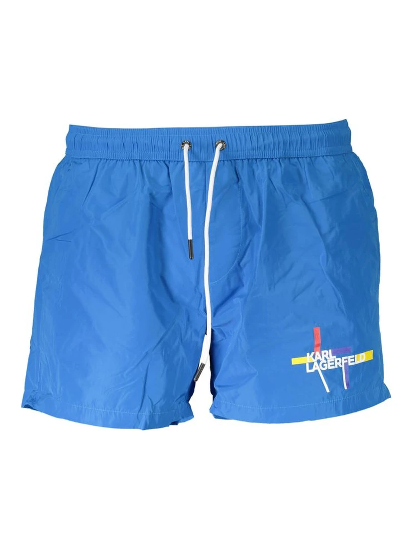Azzurro Polyester Mens Swim Boxer