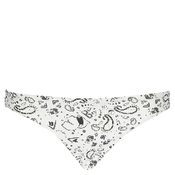 White Elastane Swimwear