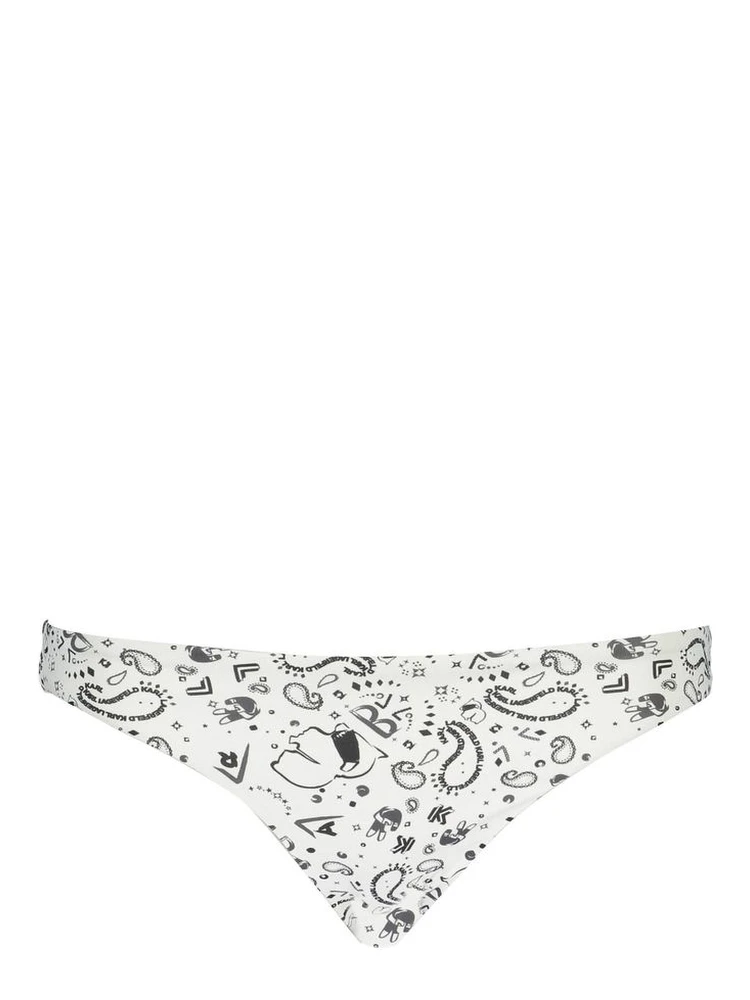 White Elastane Swimwear