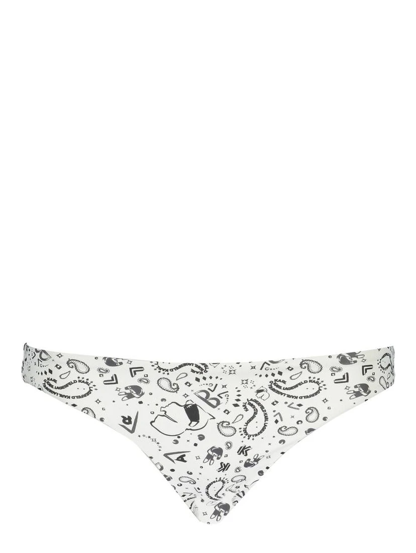 White Elastane Swimwear