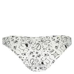 White Elastane Swimwear