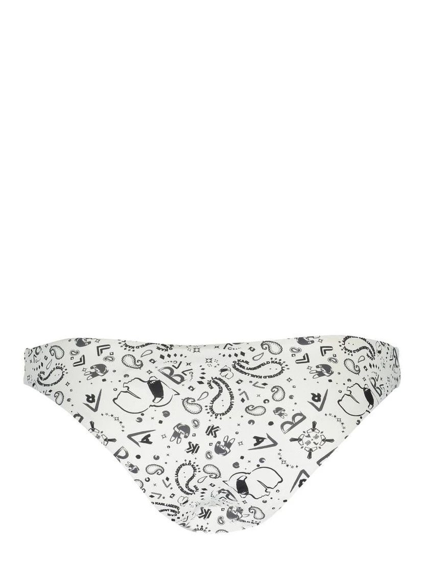 White Elastane Swimwear