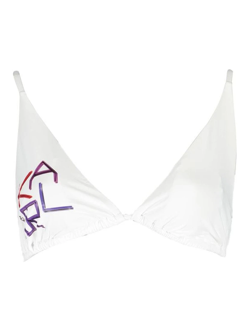 White Elastane Swimwear