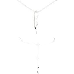 White Elastane Swimwear