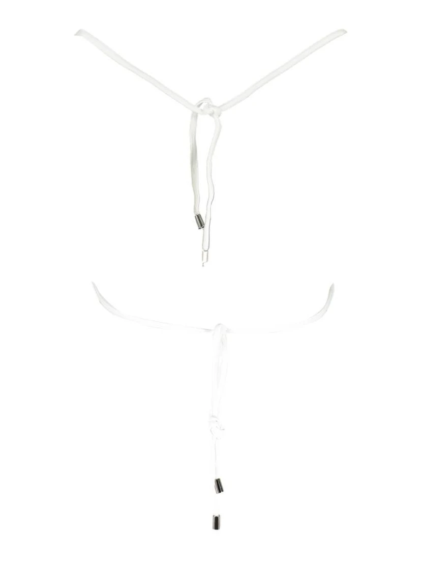 White Elastane Swimwear