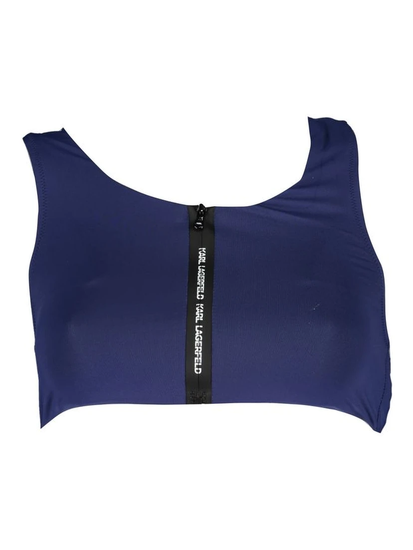 Blue Elastane Swimwear