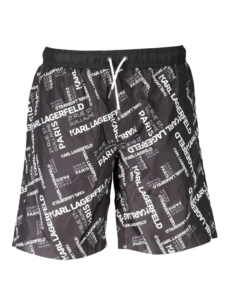 Black Polyester Swimwear