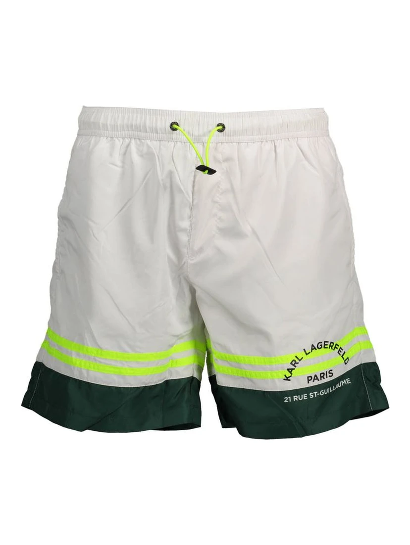 White Polyester Swimwear