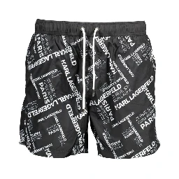Black Polyester Swimwear