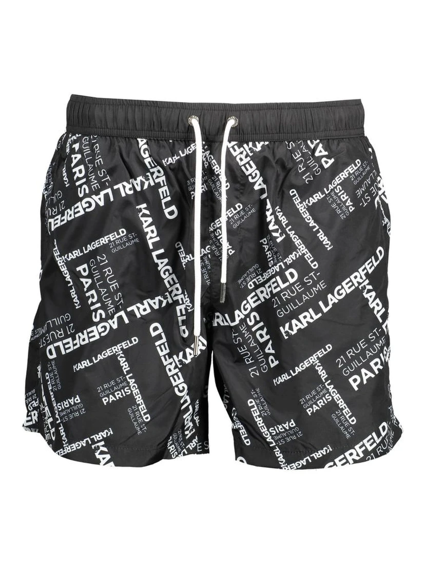 Black Polyester Swimwear