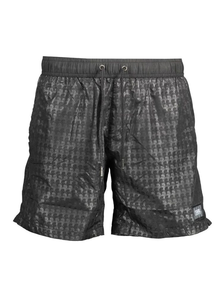 Black Polyester Swimwear