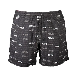 Black Polyester Swimwear