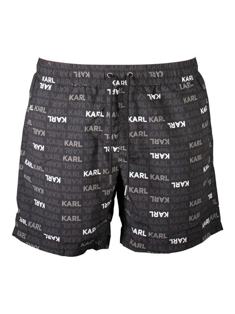 Black Polyester Swimwear