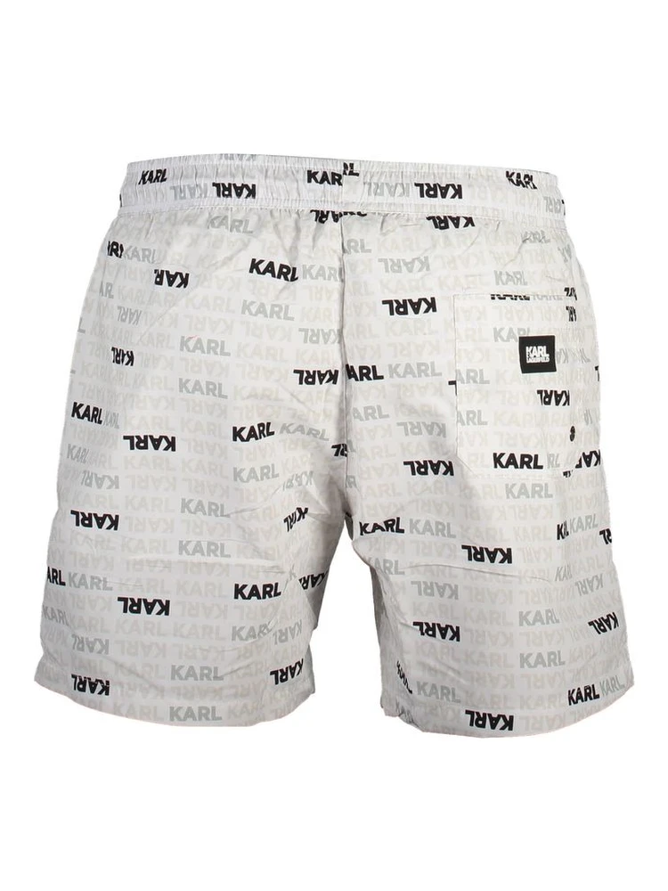 White Polyester Men's Swim Trunks alternative