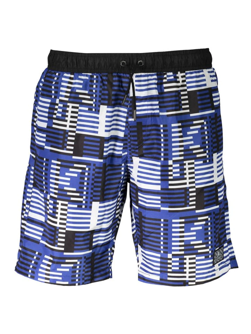 Blue Polyester Swimwear