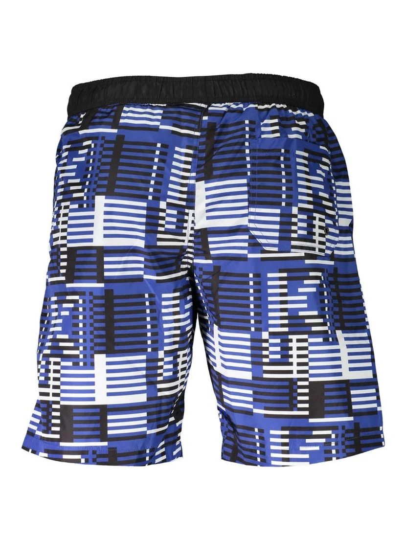 Blue Polyester Swimwear