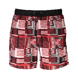 Red Polyester Swimwear