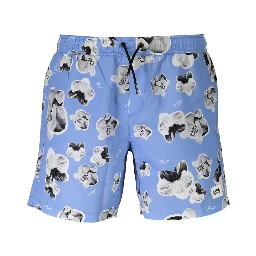 Blue Polyester Swimwear