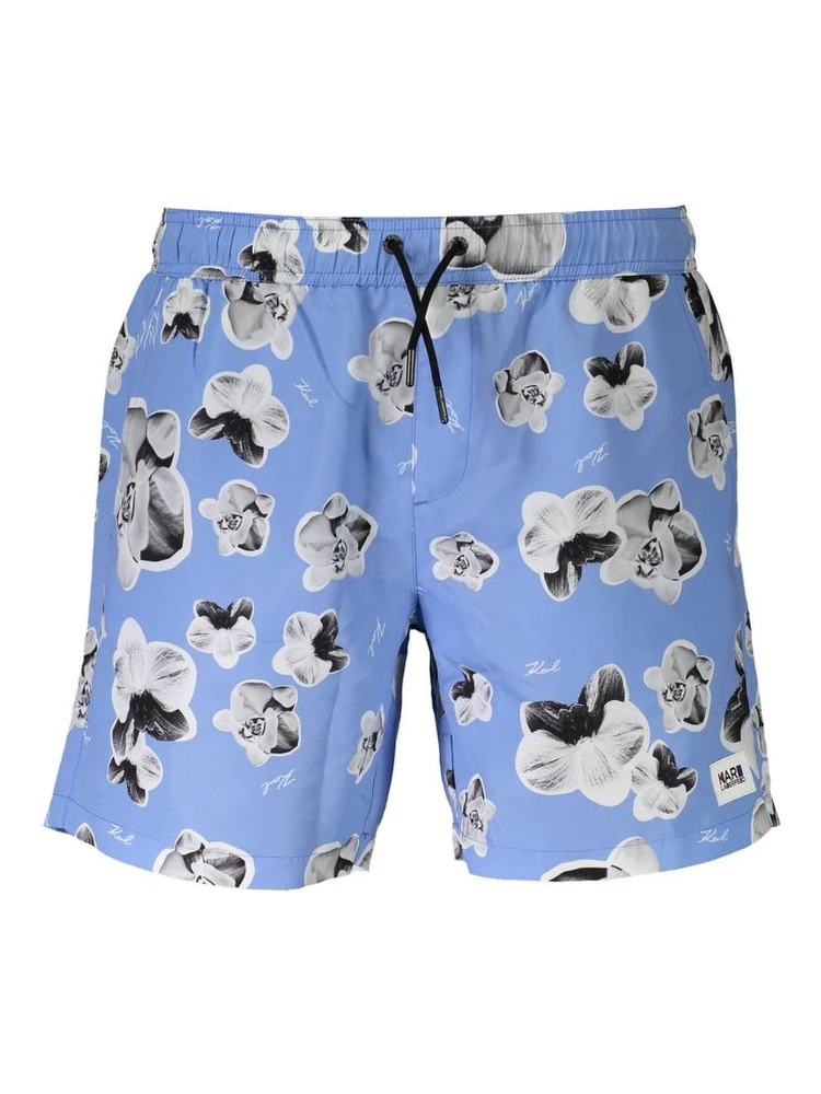 Blue Polyester Swimwear