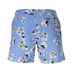 Blue Polyester Swimwear