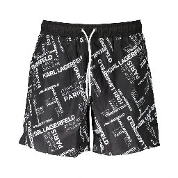 Black Polyester Swimwear