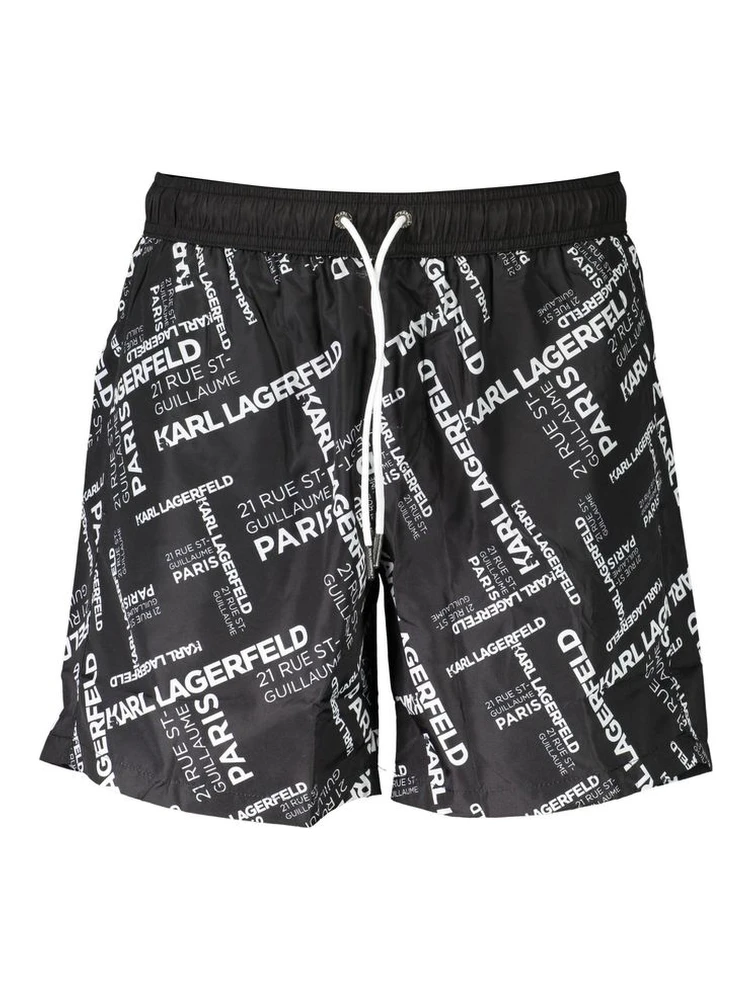 Black Polyester Swimwear