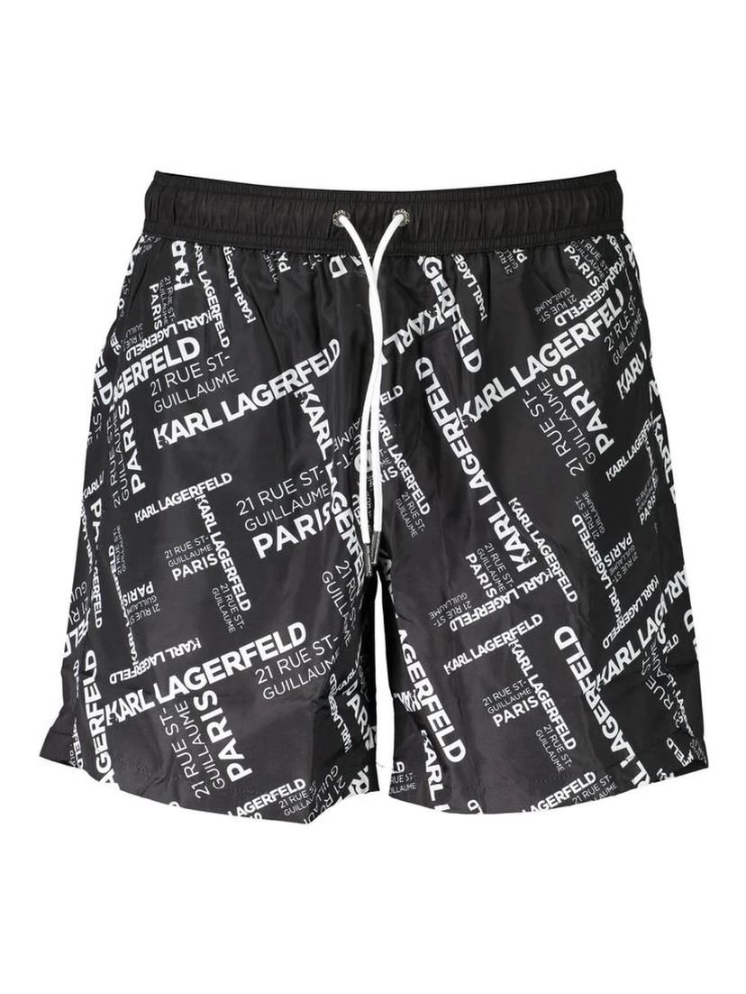 Black Polyester Swimwear