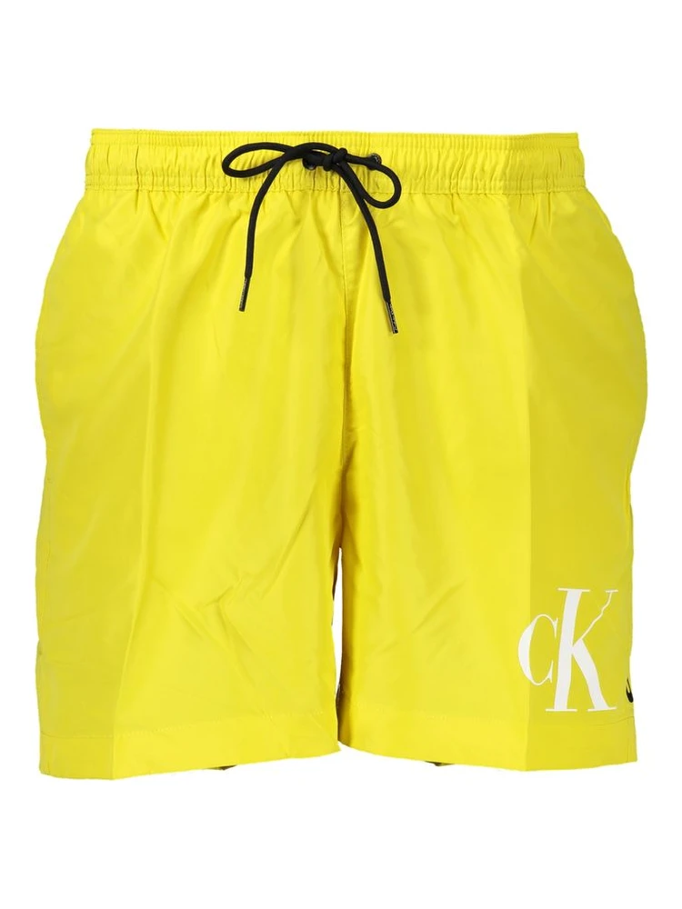 Yellow Polyester Swimwear