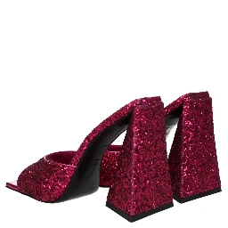 Pink Plastic Platform Sandals