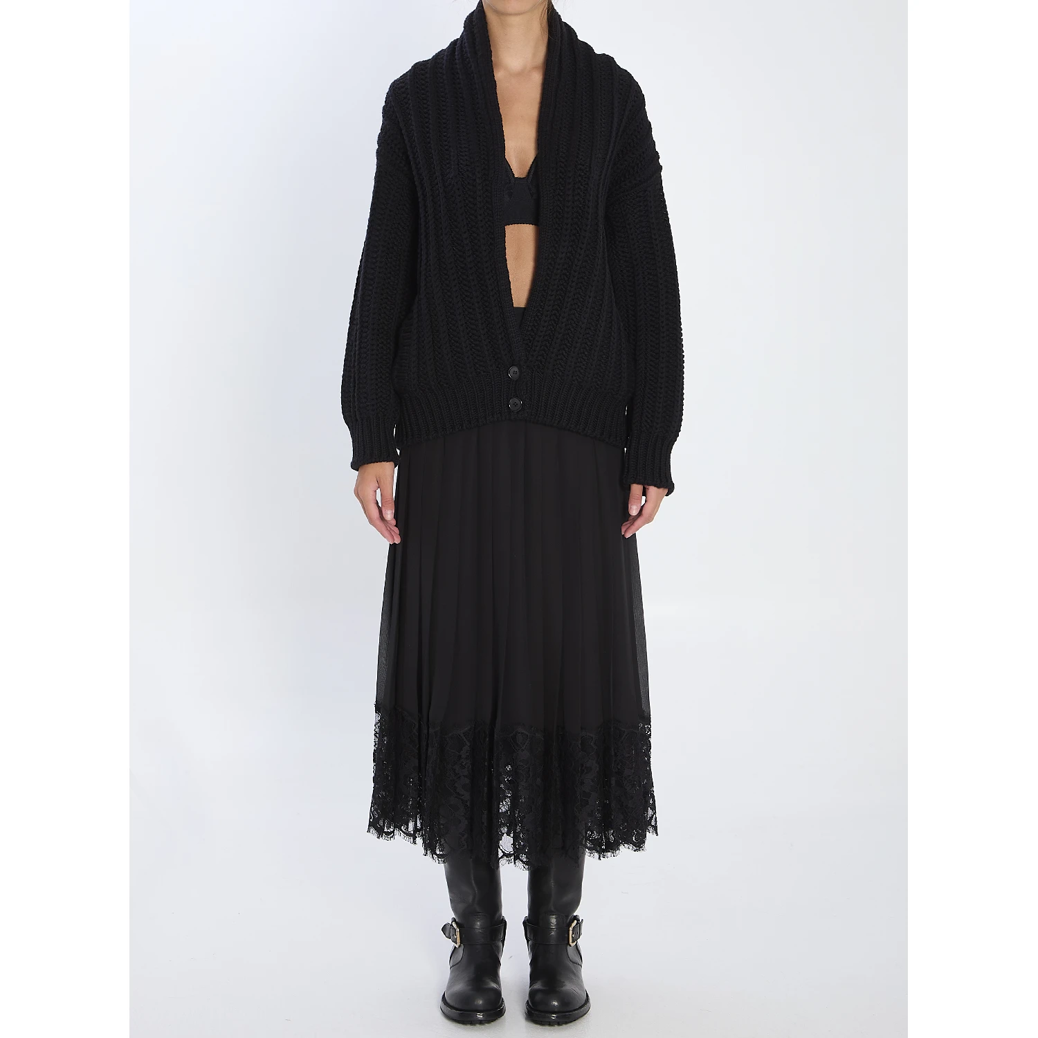Virgin wool cardigan