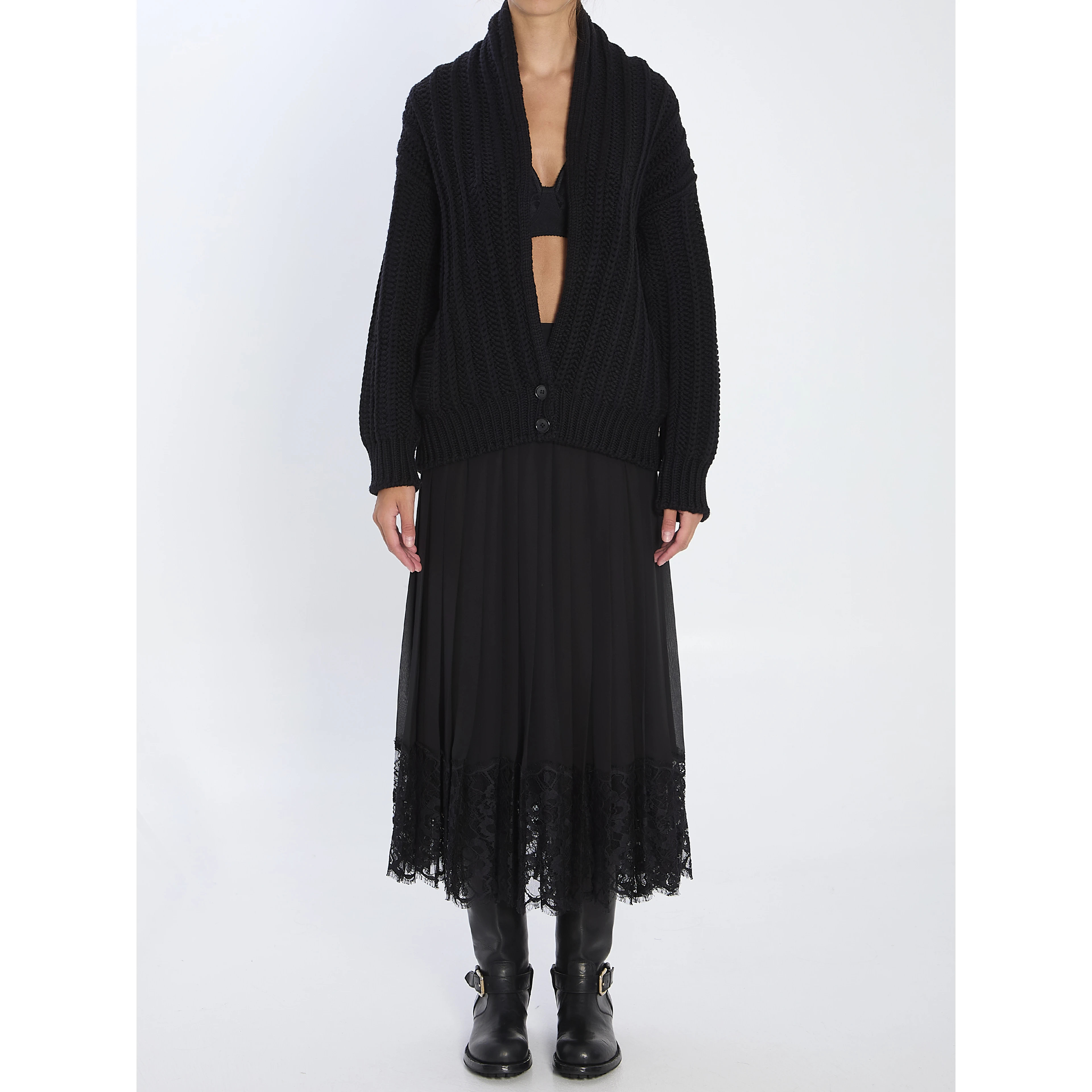 Virgin wool cardigan