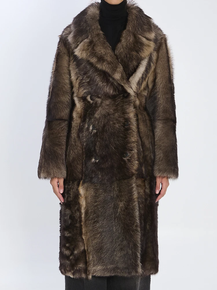 Lamb fur coat