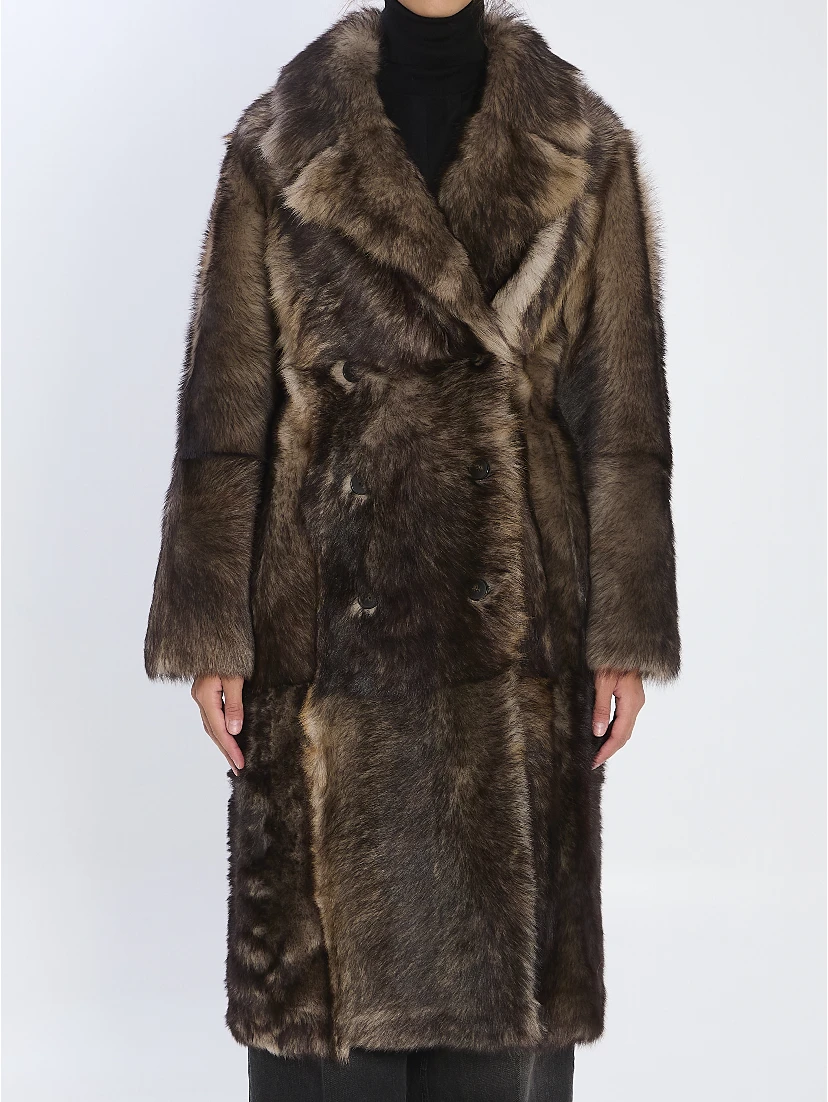 Lamb fur coat