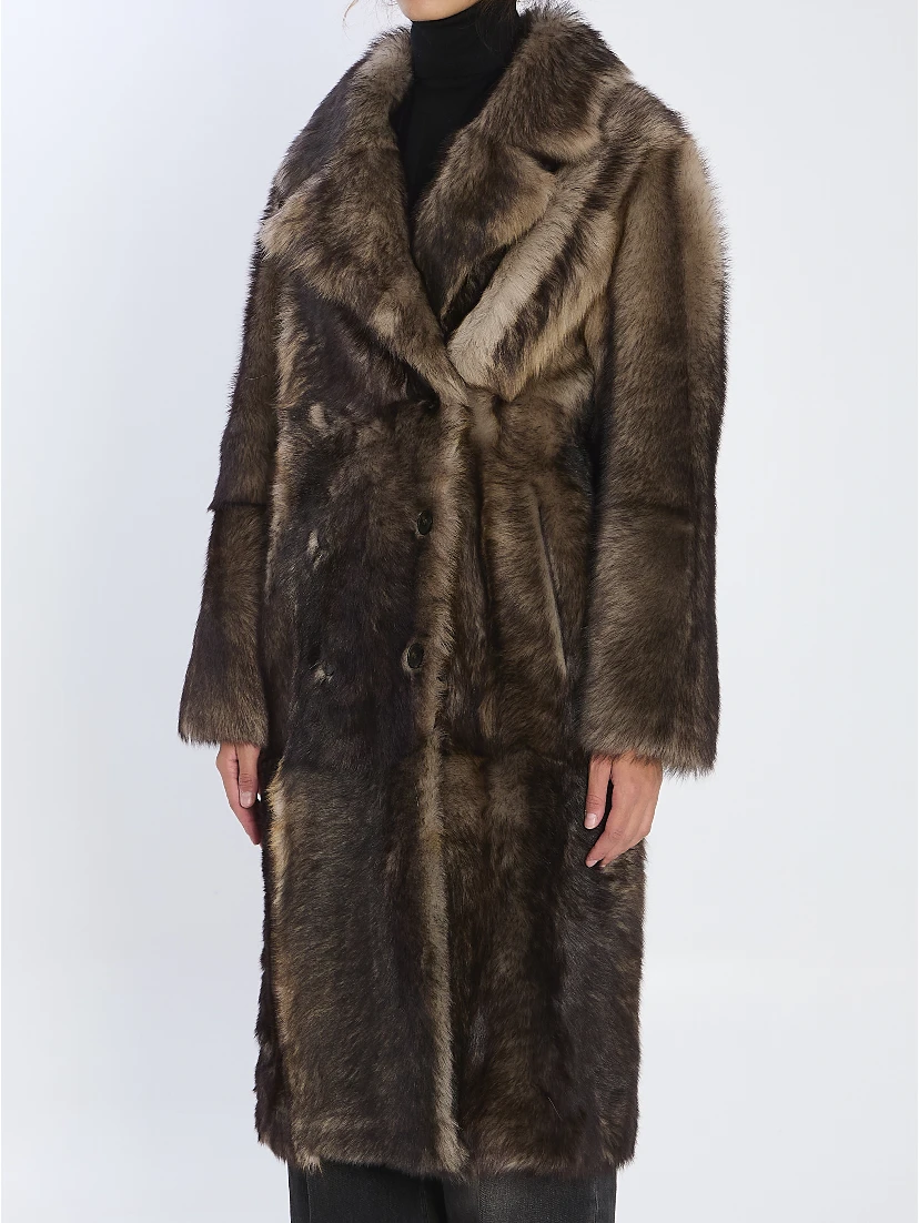 Lamb fur coat