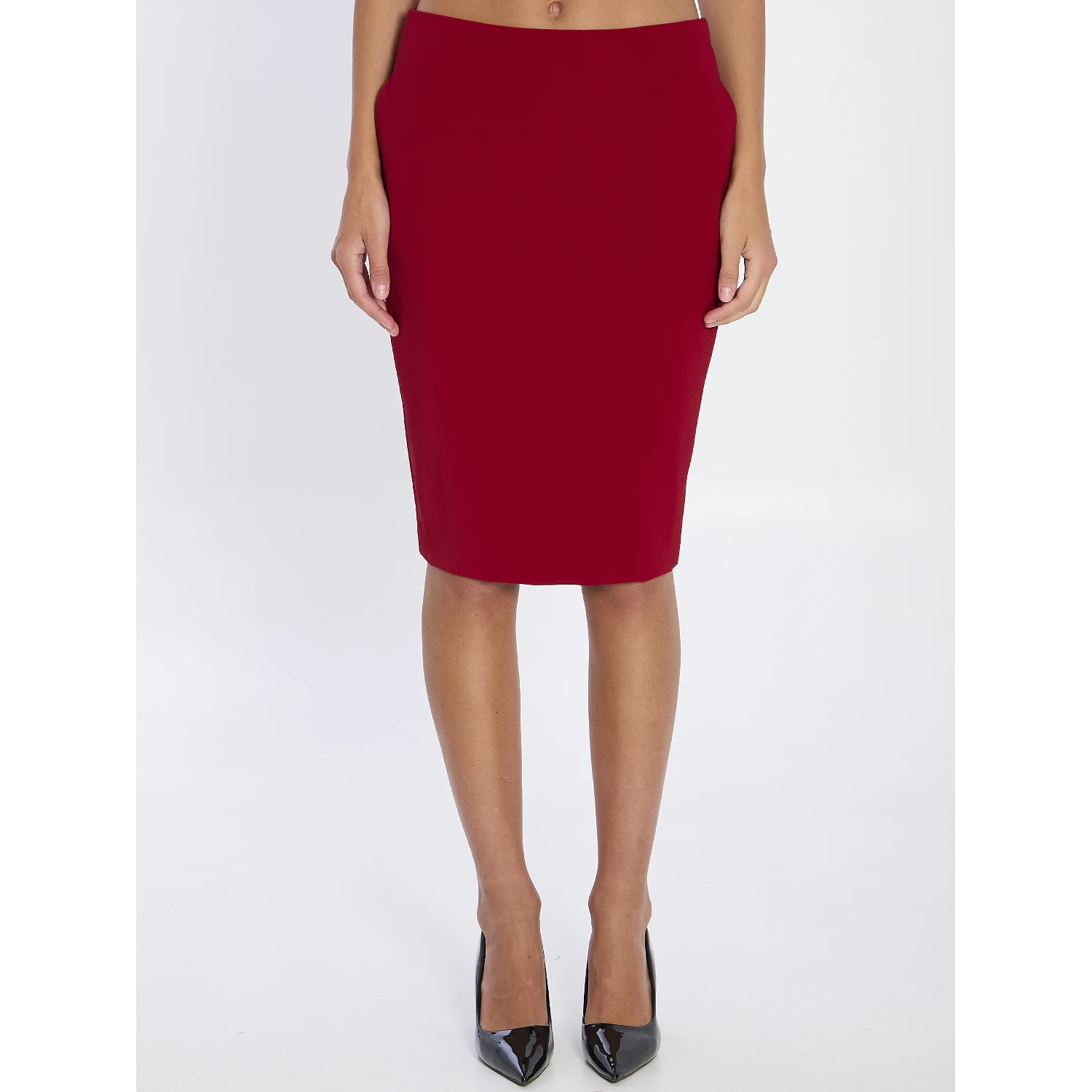 Pencil skirt in red