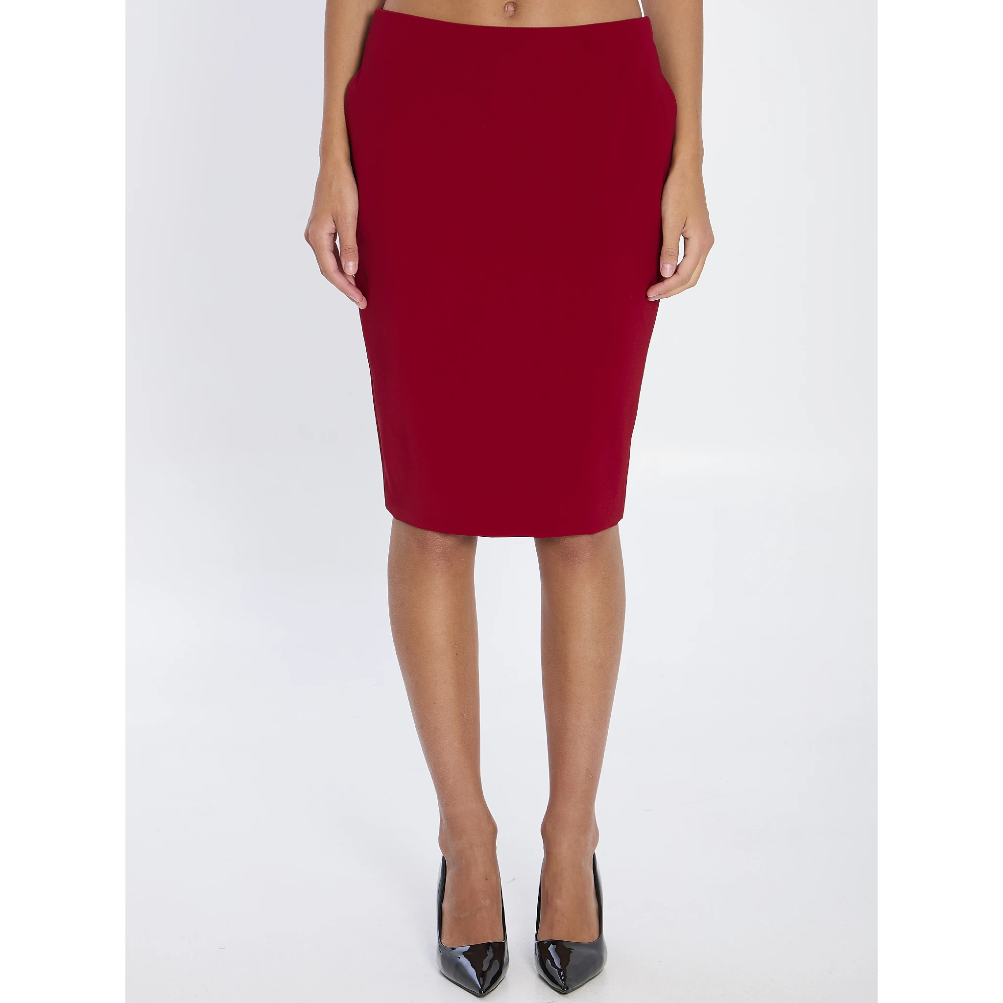 Pencil skirt in red