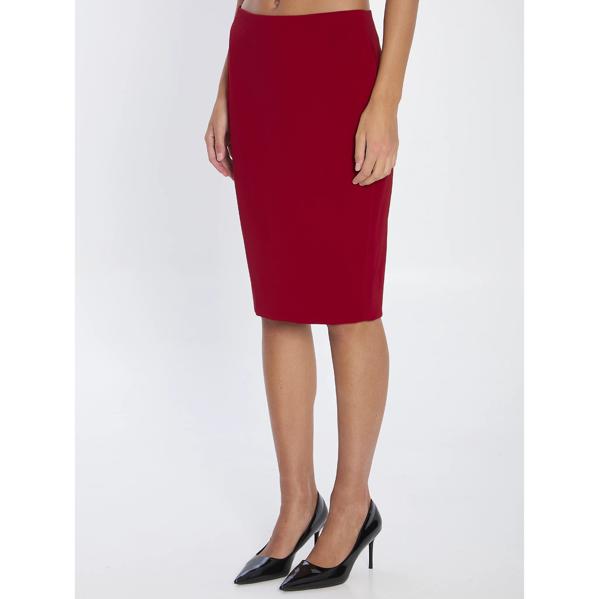 Pencil skirt in red
