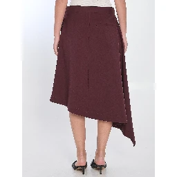 Tailored wool midi skirt
