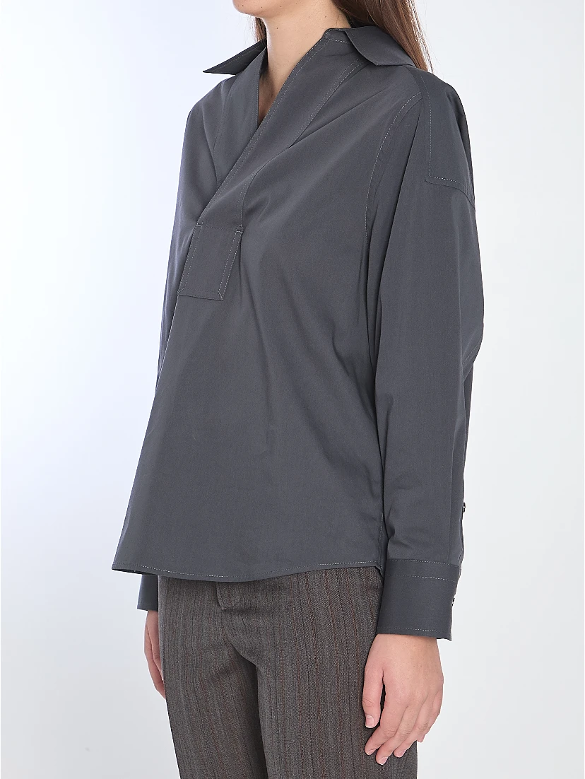 Cotton and silk shirt