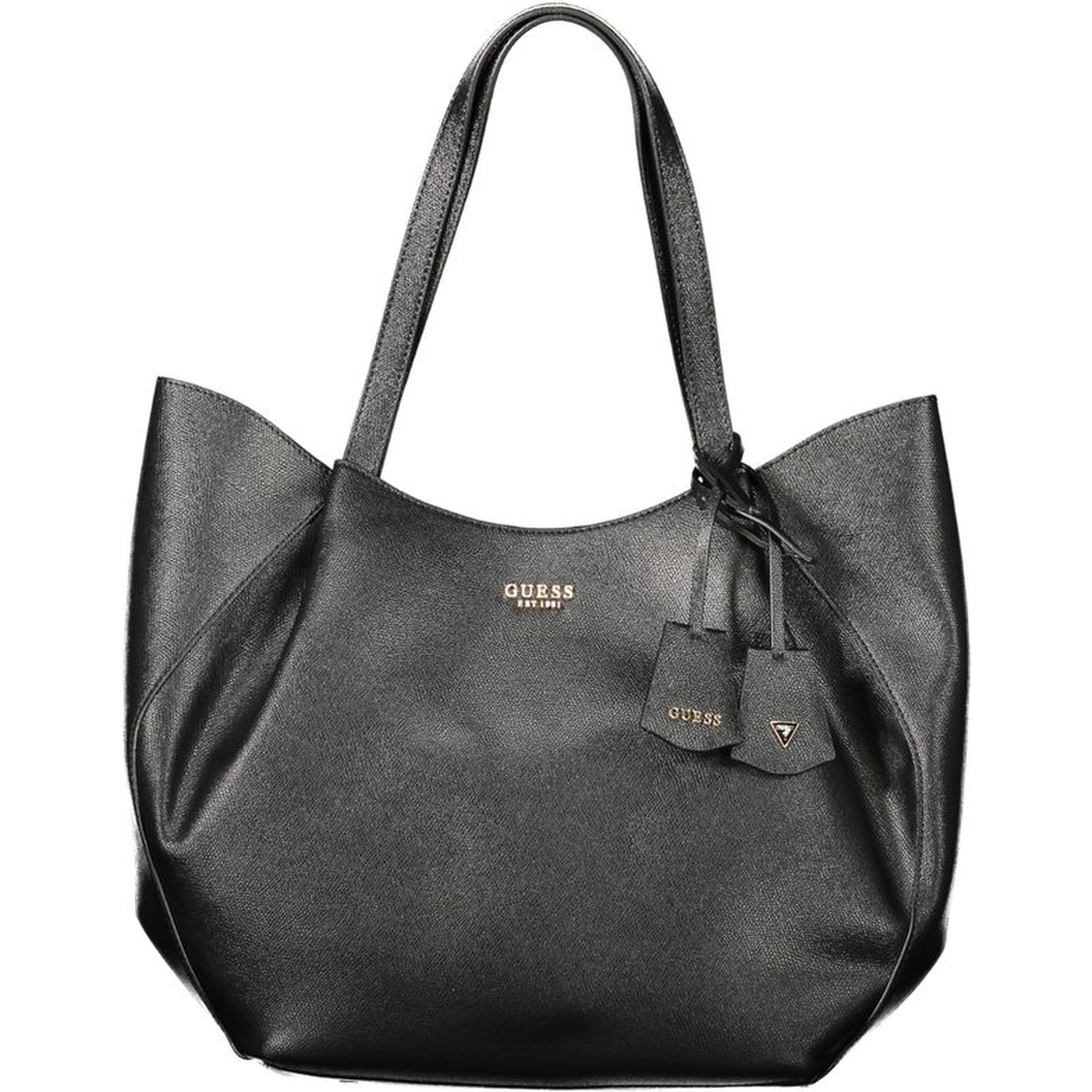 Black Polyethylene Women Handbag