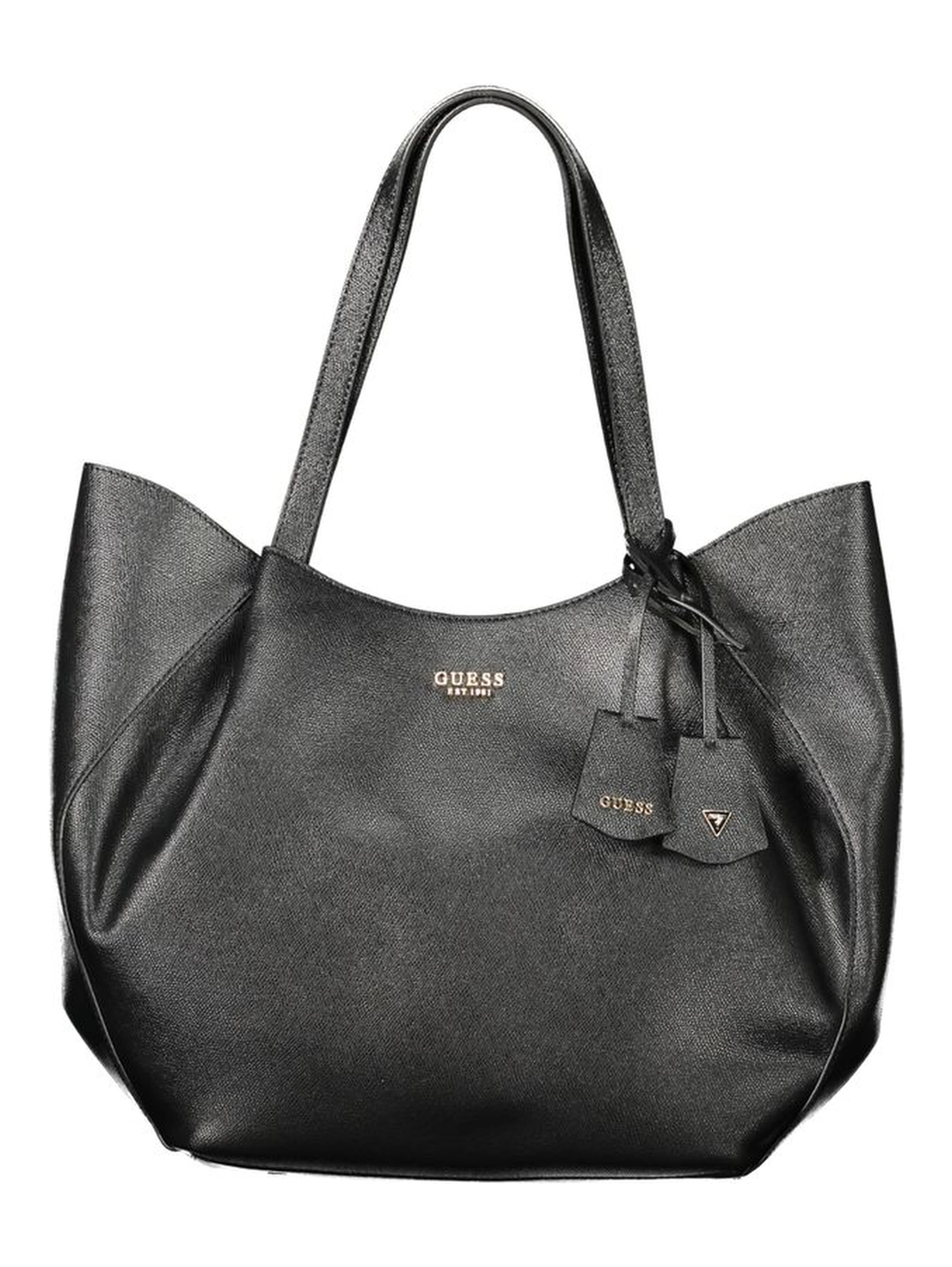 Black Polyethylene Women Handbag