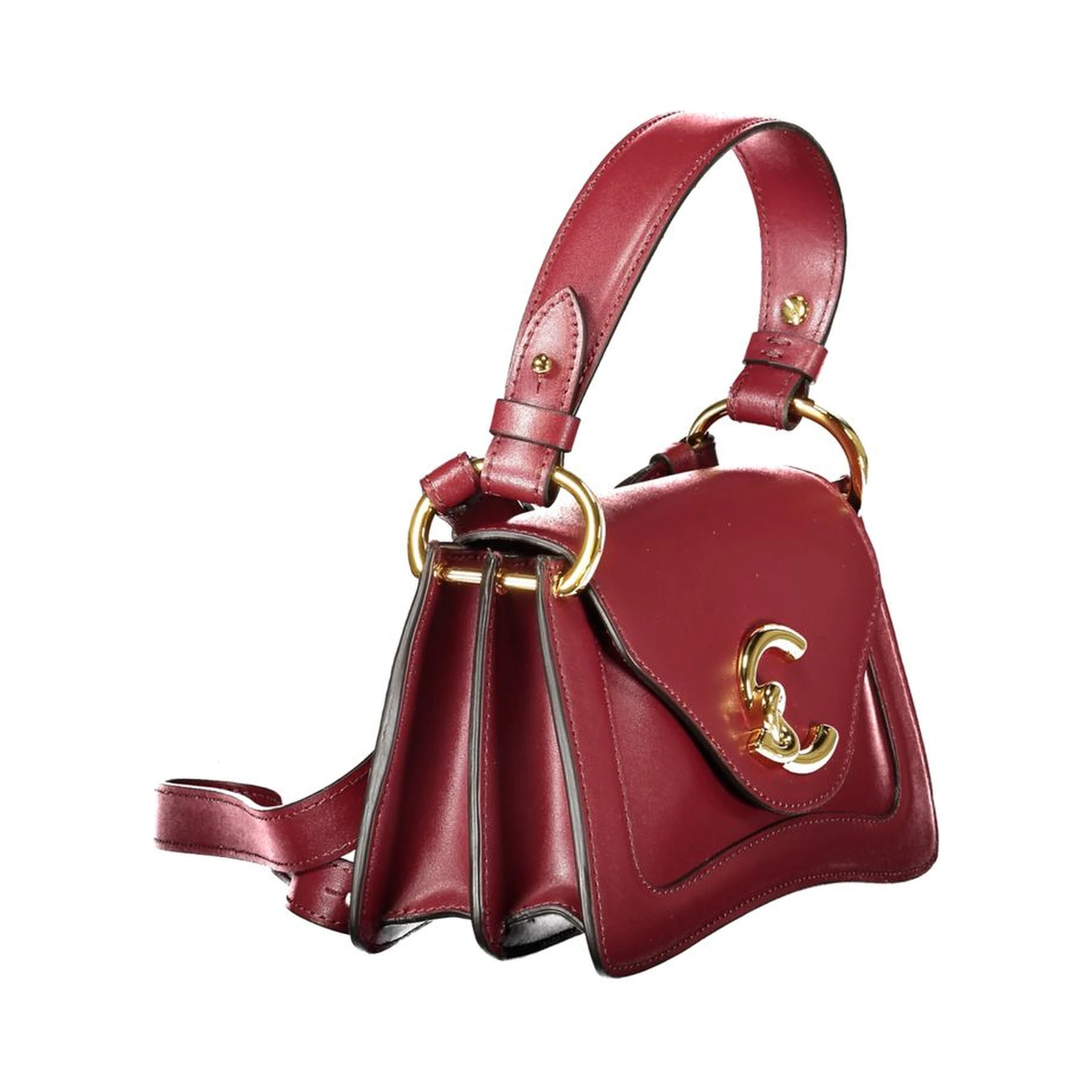 Red Leather Women Handbag