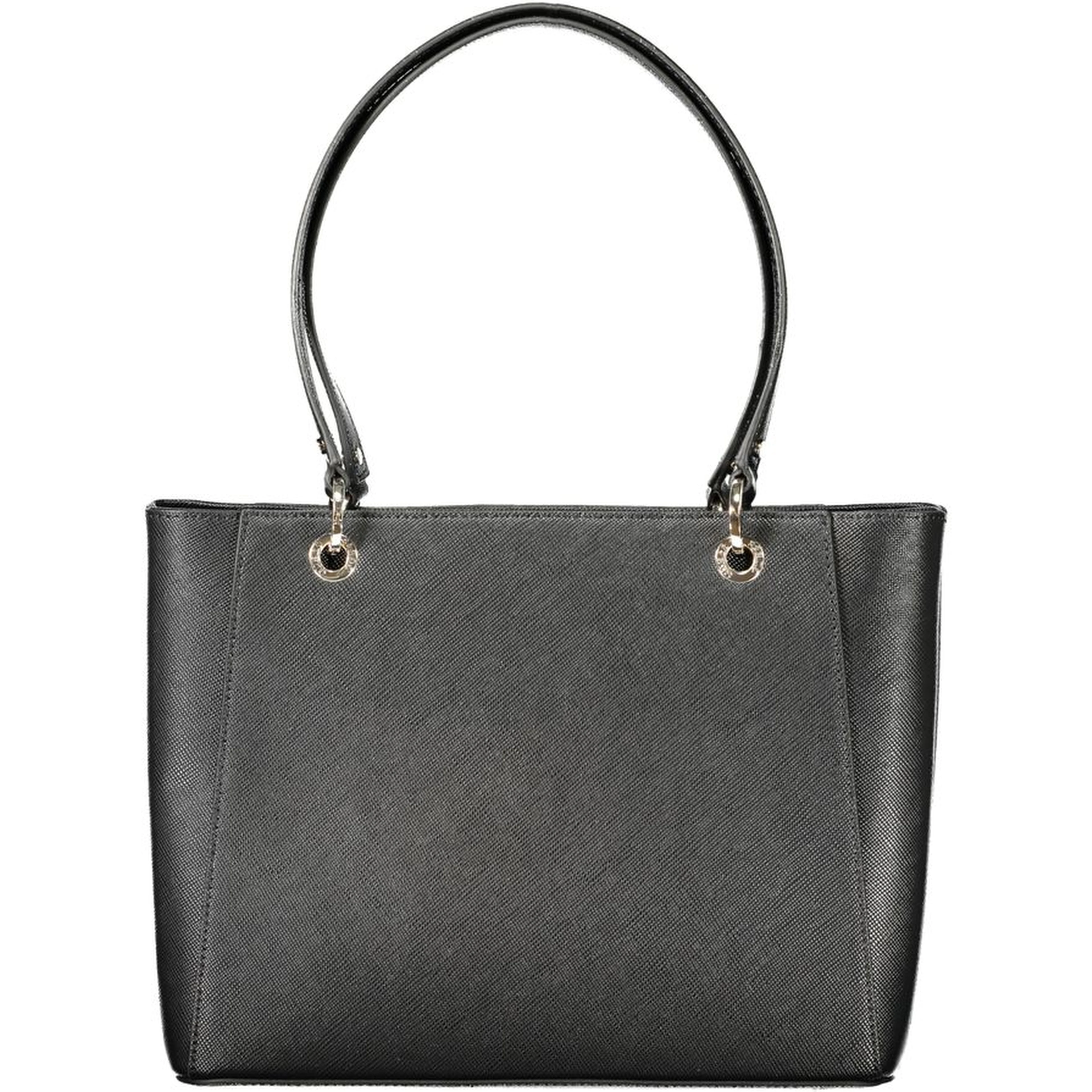 Black Polyethylene Women Handbag