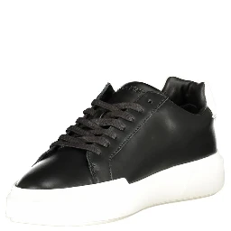 Black Leather Men's Sneaker