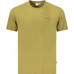 Green Cotton Men T-Shirt