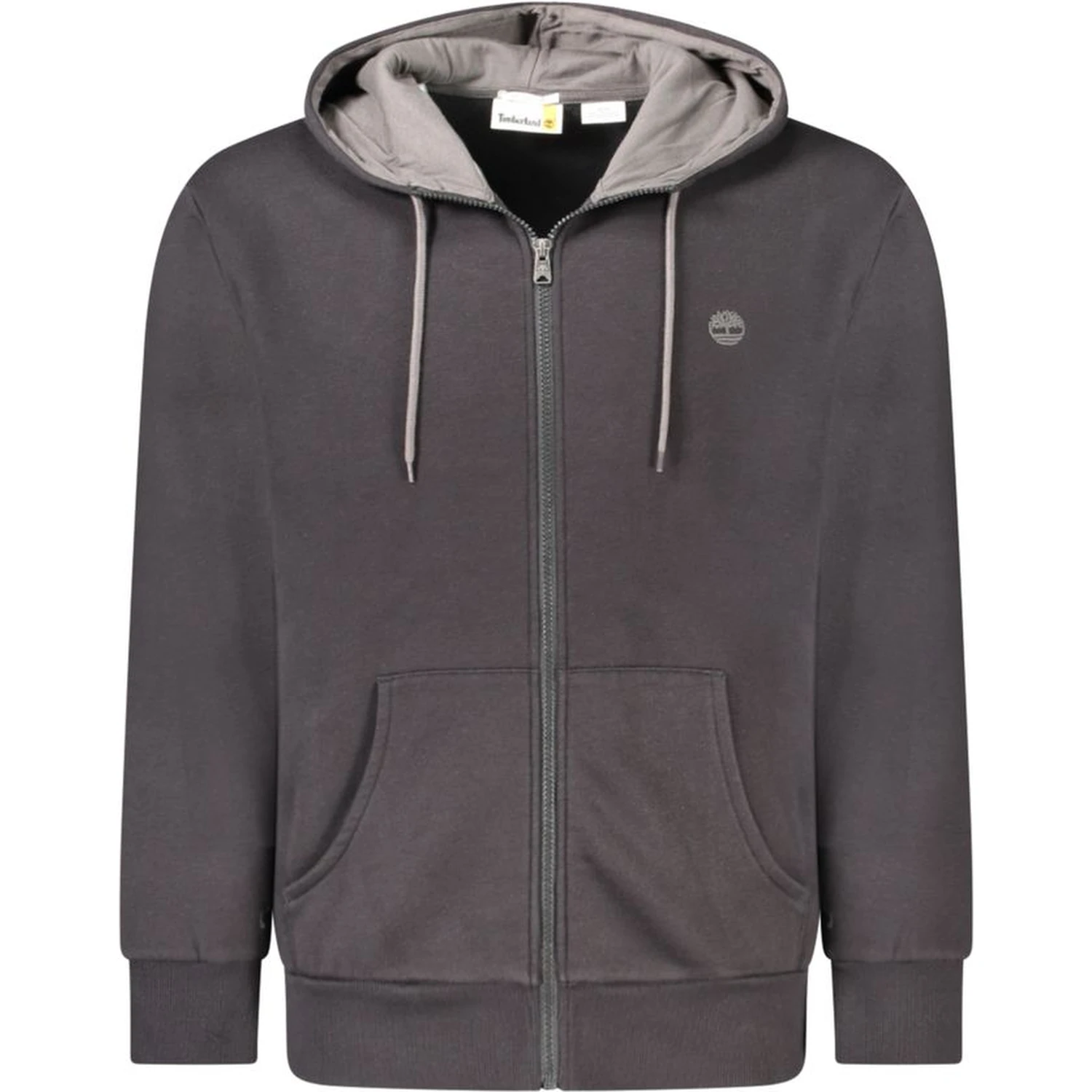 Black Cotton Men Sweater with Hood and Zip