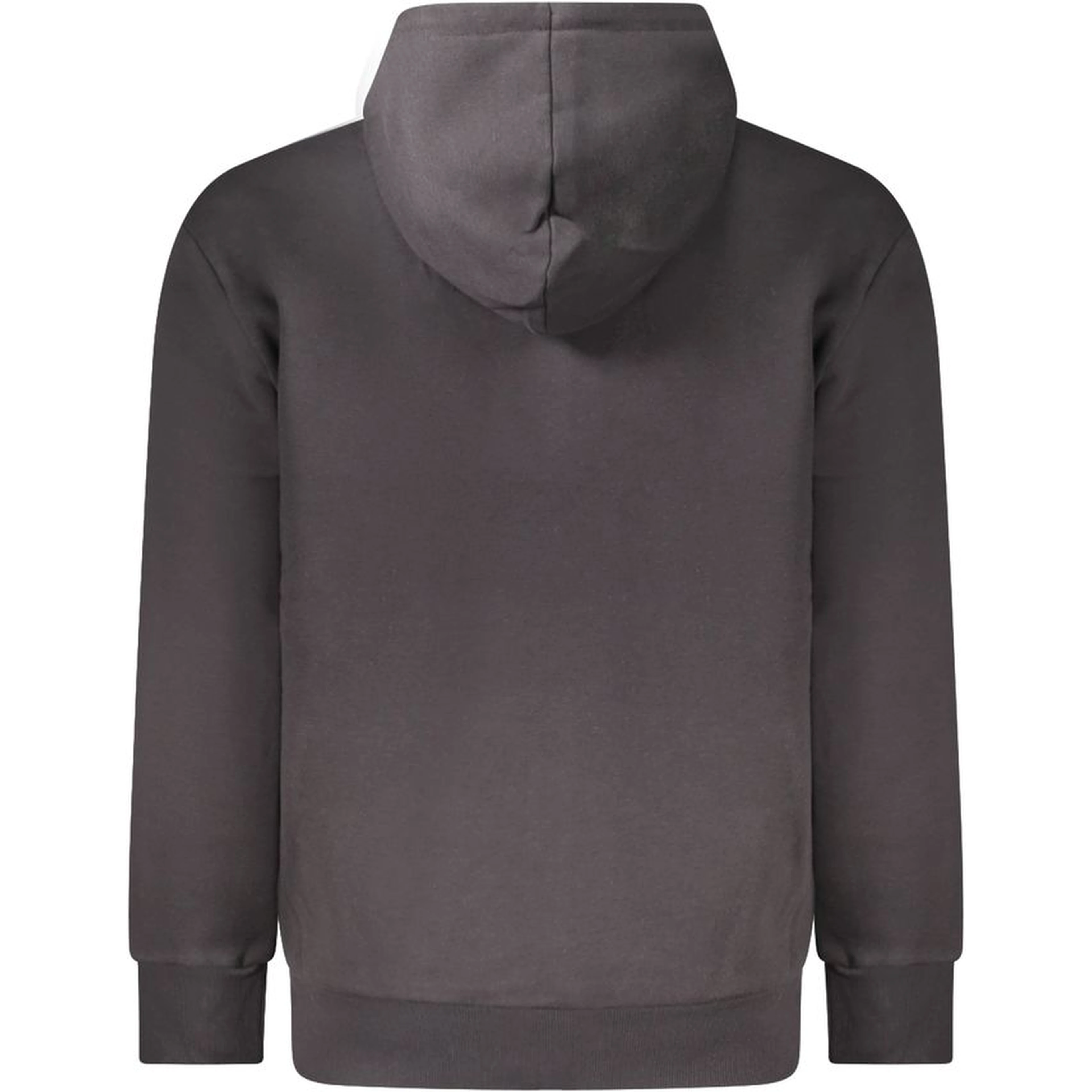 Black Cotton Men Sweater with Hood and Zip