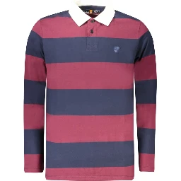 Red Cotton Men Polo Shirt
