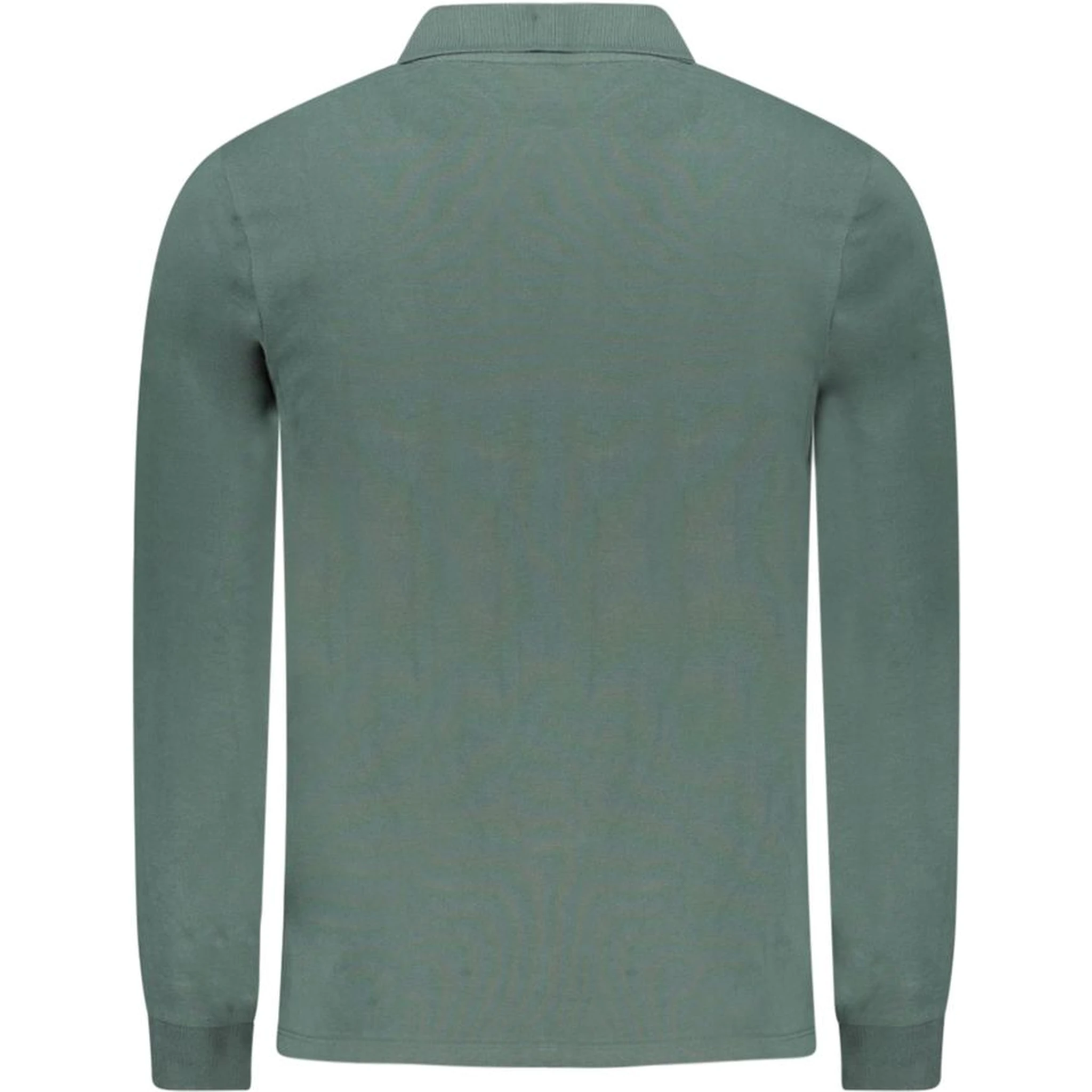 Green Cotton Men Polo Shirt